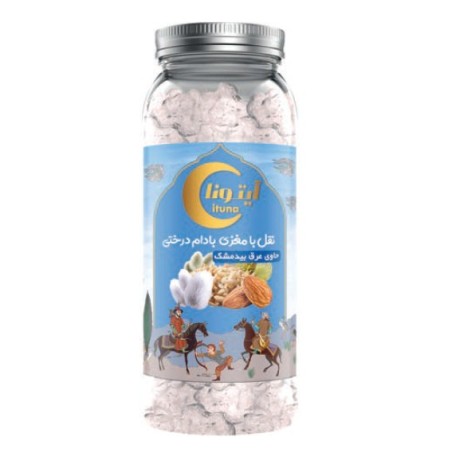 نقل بادام درختی و بیدمشک 400 گرمی استوانه آیتونا